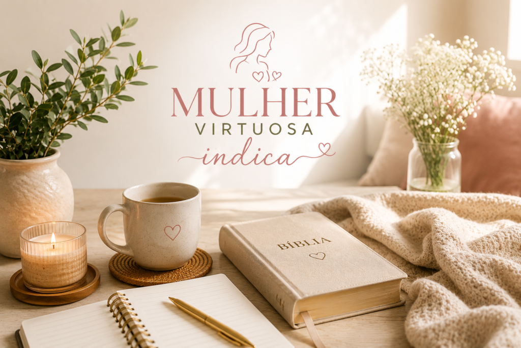 Caderno e momento de reflexão no Mulher Virtuosa Indica