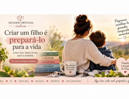 Mãe e filho juntos representando como preparar o filho para a vida com fé, amor e bons valores.